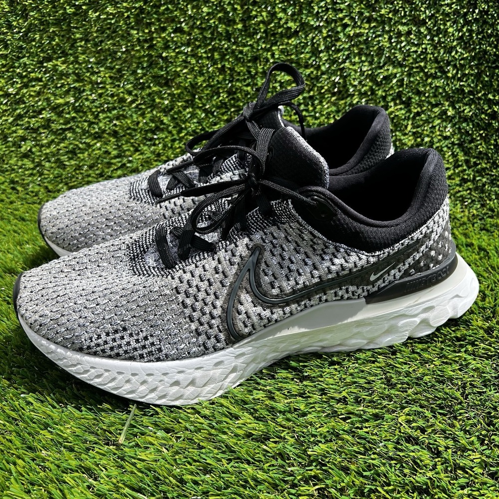 Nike Shoes Men Size 14 React Infinity Run Flyknit 3 'Black Grey Fog' DH5392-006